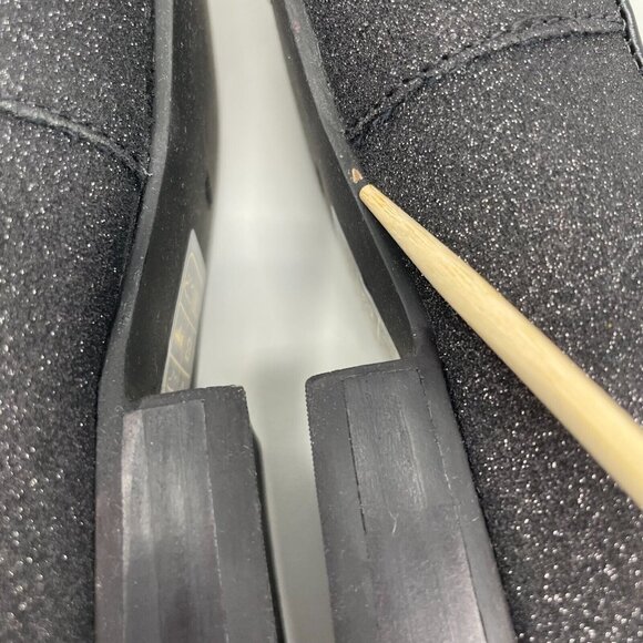 Jack Rogers Ginny Loafer Womens 7.5 Black Sparkle Glitter Slip On Flats - Picture 6 of 10